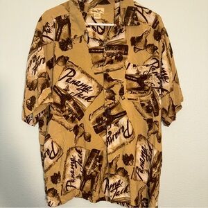 PANAMA JACK Men’s Camp Shirt, Pirate Rum Bottles, Vacation, Tropical, Rayon, XL​